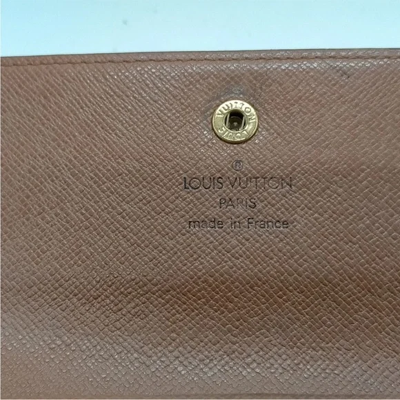 AUTH Louis Vuitton Porte Tresor Wallet Brown Monogram